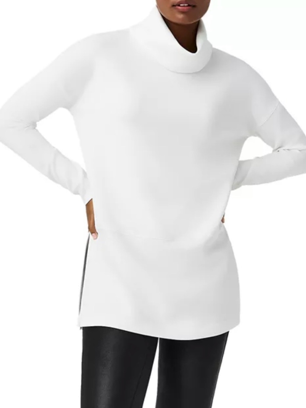 SPANX Ivory Turtleneck Pullover Sweater
